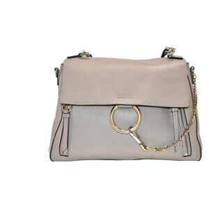 Chloe FAYE DAY Shoulder Bag Gray Solid Color